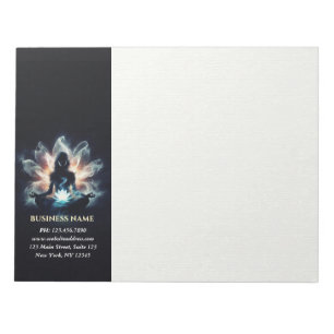 Bloc-note Méditation Yoga Instructeur Lotus Pose Brush Strok