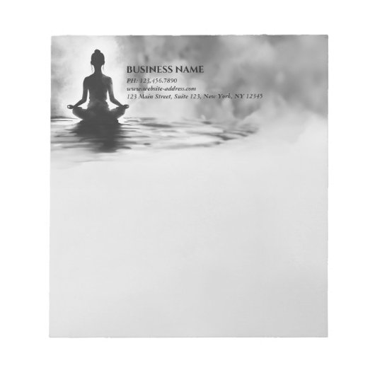 Bloc-note Méditation Yoga Instructeur Lotus Pose Peinture à  (Devant)