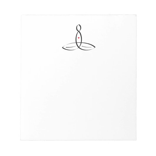 Bloc-note Méditeur stylisé (Devant)