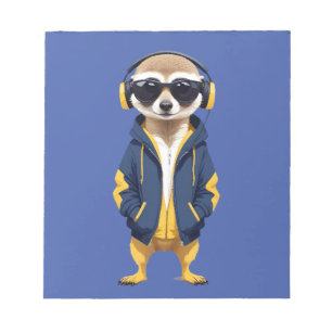 Bloc-note Meerkat Portant un Sweat - shirt à capuche drôle C