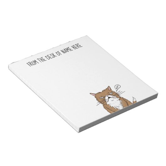 Bloc-note Meh Dessin de chat grumpy (Incliné)