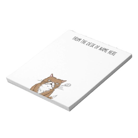 Bloc-note Meh Dessin de chat grumpy (Tourné)