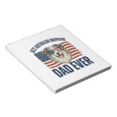 Bloc-note Meilleur papa Australian Shepherd patriotique (Incliné)