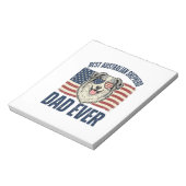 Bloc-note Meilleur papa Australian Shepherd patriotique (Tourné)