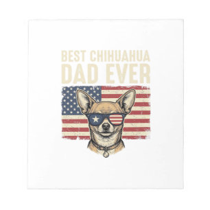 Bloc-note Meilleur papa Chihuahua de tous les temps Vintage