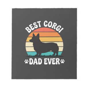 Bloc-note Meilleur Papa Corgi Rétro Chien