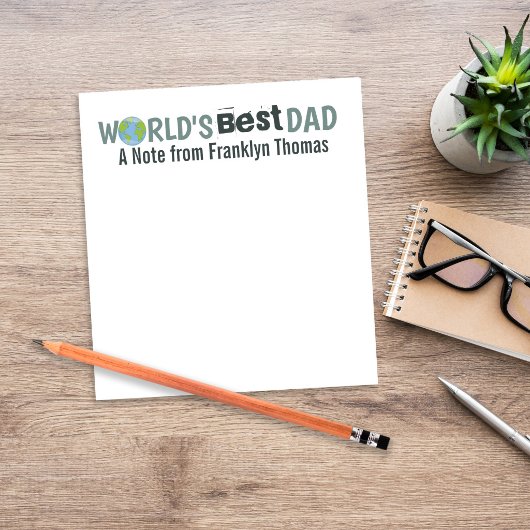 Bloc-note Meilleur Papa du Monde Moderne Simple Tendance