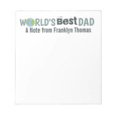 Bloc-note Meilleur Papa du Monde Moderne Simple Tendance (Devant)