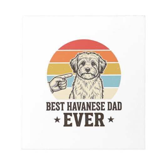 Bloc-note Meilleur papa Havanese de tous les temps Design de (Devant)