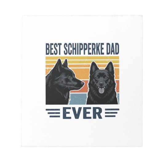 Bloc-note Meilleur papa Schipperke de tous les temps Design (Devant)
