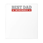 Bloc-note Meilleur papa sur le Jacquard mondial (Devant)