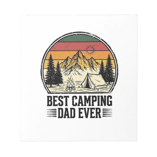 Bloc-note Meilleur père de camping jamais conception de chem (Devant)