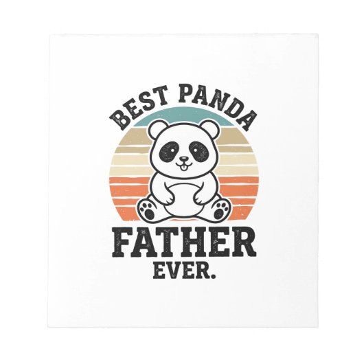 Bloc-note Meilleur père panda jamais conception de chemise v (Devant)