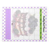 Bloc-note Meilleur Plan mensuel de repas Blueberry (Devant)