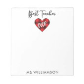 Bloc-note Meilleure appréciation de l'enseignant (Devant)