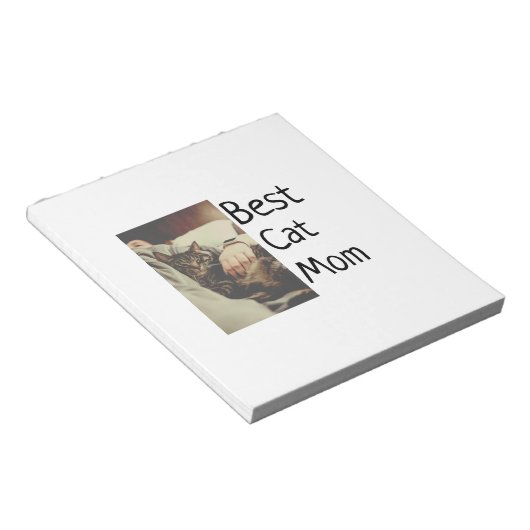Bloc-note Meilleure maman chat papa ajouter chat photo nom c (Incliné)