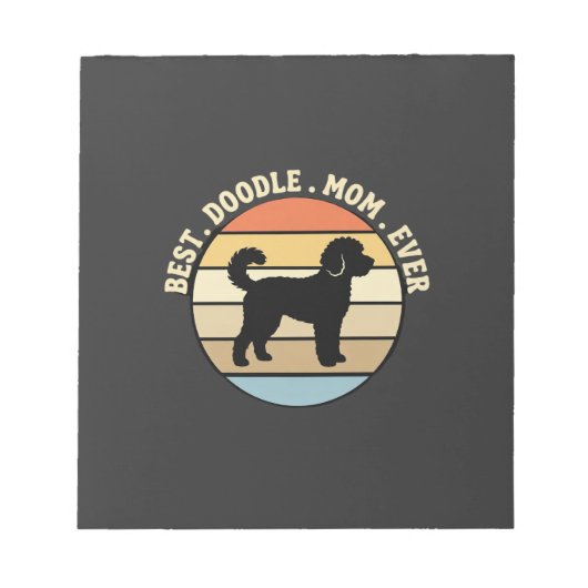 Bloc-note Meilleure maman Doodle Rétro Chien (Devant)