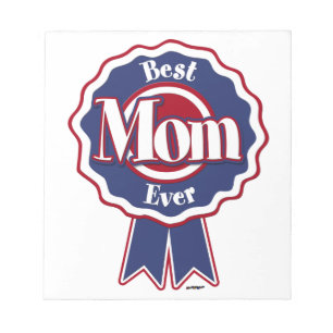 Bloc-note Meilleure maman Ever Ribbon bleu