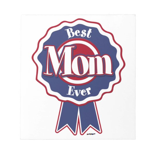 Bloc-note Meilleure maman Ever Ribbon bleu (Devant)