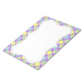 Bloc-note Mélange Plaid violet et jaune (Incliné)