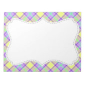 Bloc-note Mélange Plaid violet et jaune (Devant)