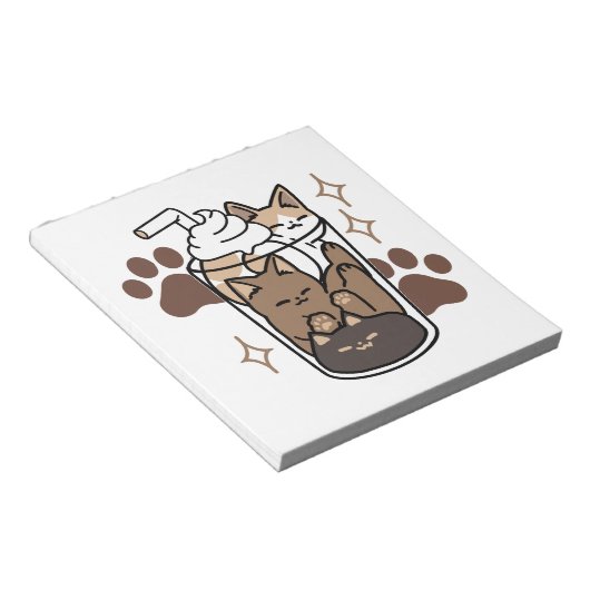 Bloc-note Mélange Purr-Fect : Conception de café pour le caf (Incliné)