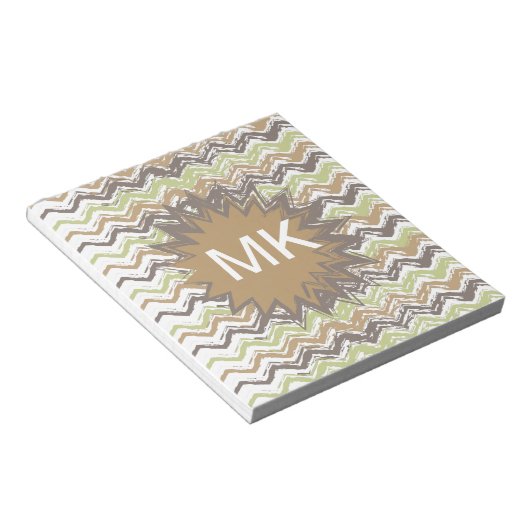 Bloc-note Melon Brandy Scribble ZigZag Motif (Incliné)