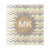 Bloc-note Melon Brandy Scribble ZigZag Motif (Devant)