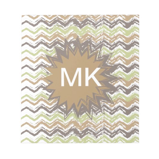 Bloc-note Melon Brandy Scribble ZigZag Motif (Devant)