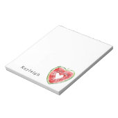 Bloc-note Melon d'anniversaire coeur rouge vert (Tourné)