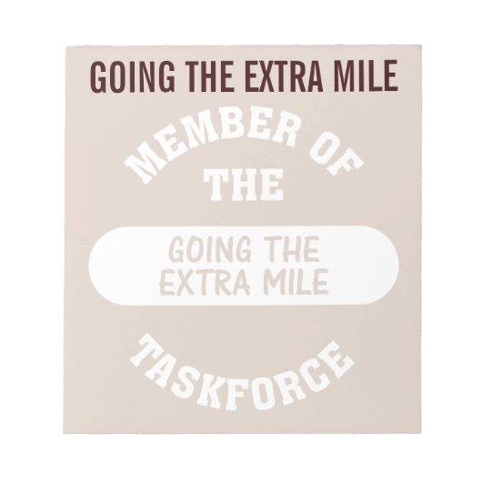 Bloc-note Membre du Groupe de travail Going the Extra Mile (Devant)