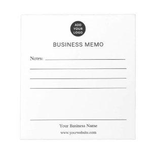 Bloc-note Mémo d'affaires personnalisé