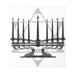 Bloc-note Menorah et étoile