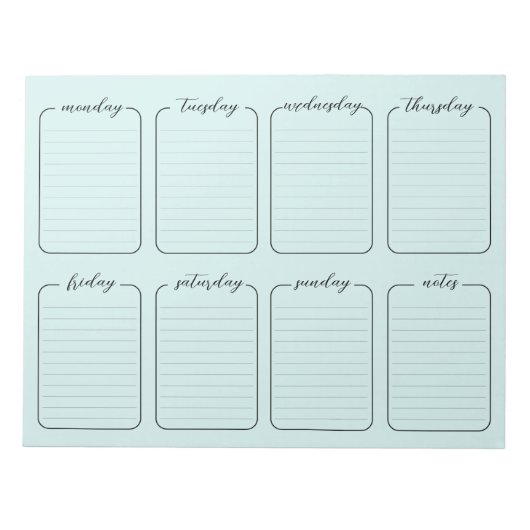 Bloc-note Mention de texte modifiable blanc simple du planif (Devant)