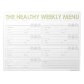 Bloc-note Menu hebdomadaire sain (Devant)