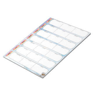 Bloc-note Menu Marbre Bleu