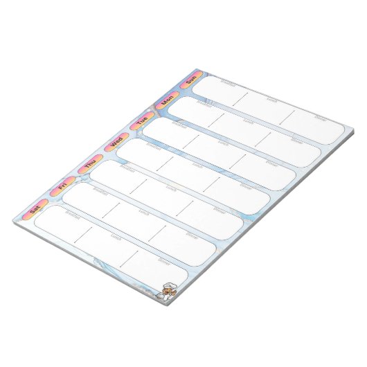 Bloc-note Menu Marbre Bleu (Incliné)