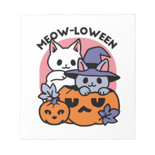 Bloc-note Meow-Loween - Cute Halloween Conception Chat