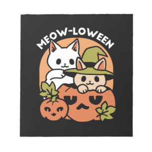 Bloc-note Meow-Loween - Festive Halloween Conception de chat
