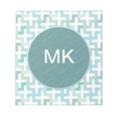 Bloc-note Mer vert géométrique (Devant)