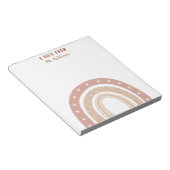 Bloc-note Merci arc-en-ciel en terre cuite Boho cadeau (Incliné)