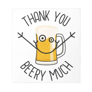 Bloc-note Merci Beery Much - Visage Rigolo
