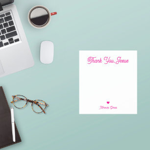 Bloc-note Merci de script moderne élégant Jésus Nom personna