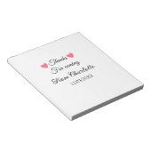 Bloc-note merci d'être venu nom du texte du message  (Incliné)