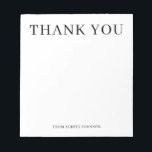 Bloc-note Merci élégant simple<br><div class="desc">Élégant et simple bloc-notes,  il comporte une police serif en gras. Un look minimaliste parfait pour les notes professionnelles ou personnelles.</div>