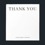 Bloc-note Merci élégant simple<br><div class="desc">Élégant et simple bloc-notes,  il comporte une police serif en gras. Un look minimaliste parfait pour les notes professionnelles ou personnelles.</div>
