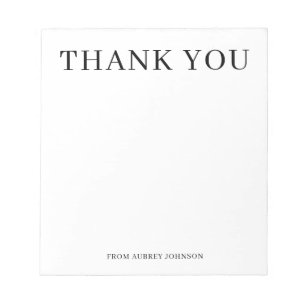Bloc-note Merci Elegant Simple
