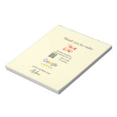 Bloc-note Merci Google avis scan QR entreprise (Tourné)