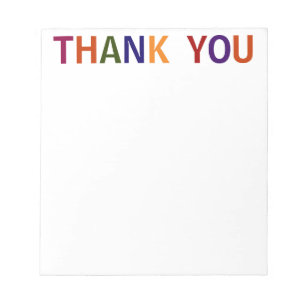 Bloc-note Merci multicolore 5,5 x 6