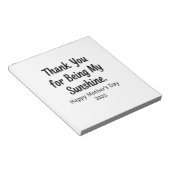 Bloc-note Merci pour être ma Sunshine maman cadeaux (Incliné)